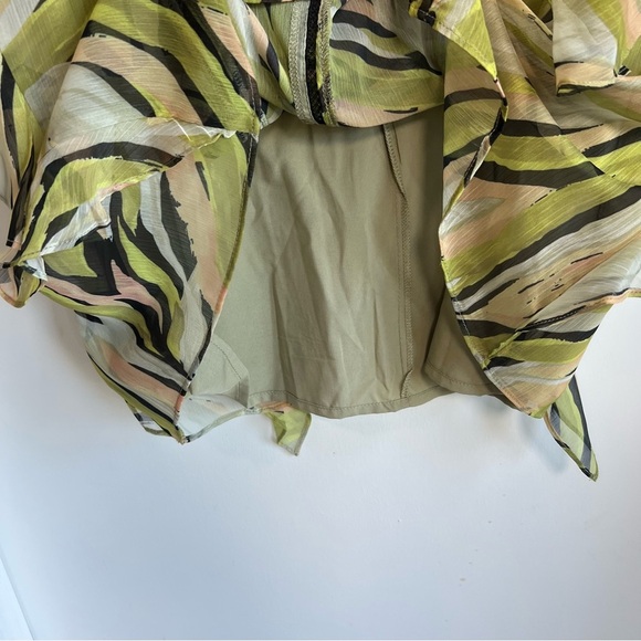 Lost + Wander Arroyo Willow Green Midi Chiffon Ruffle Dress, Size Small - Picture 11 of 11